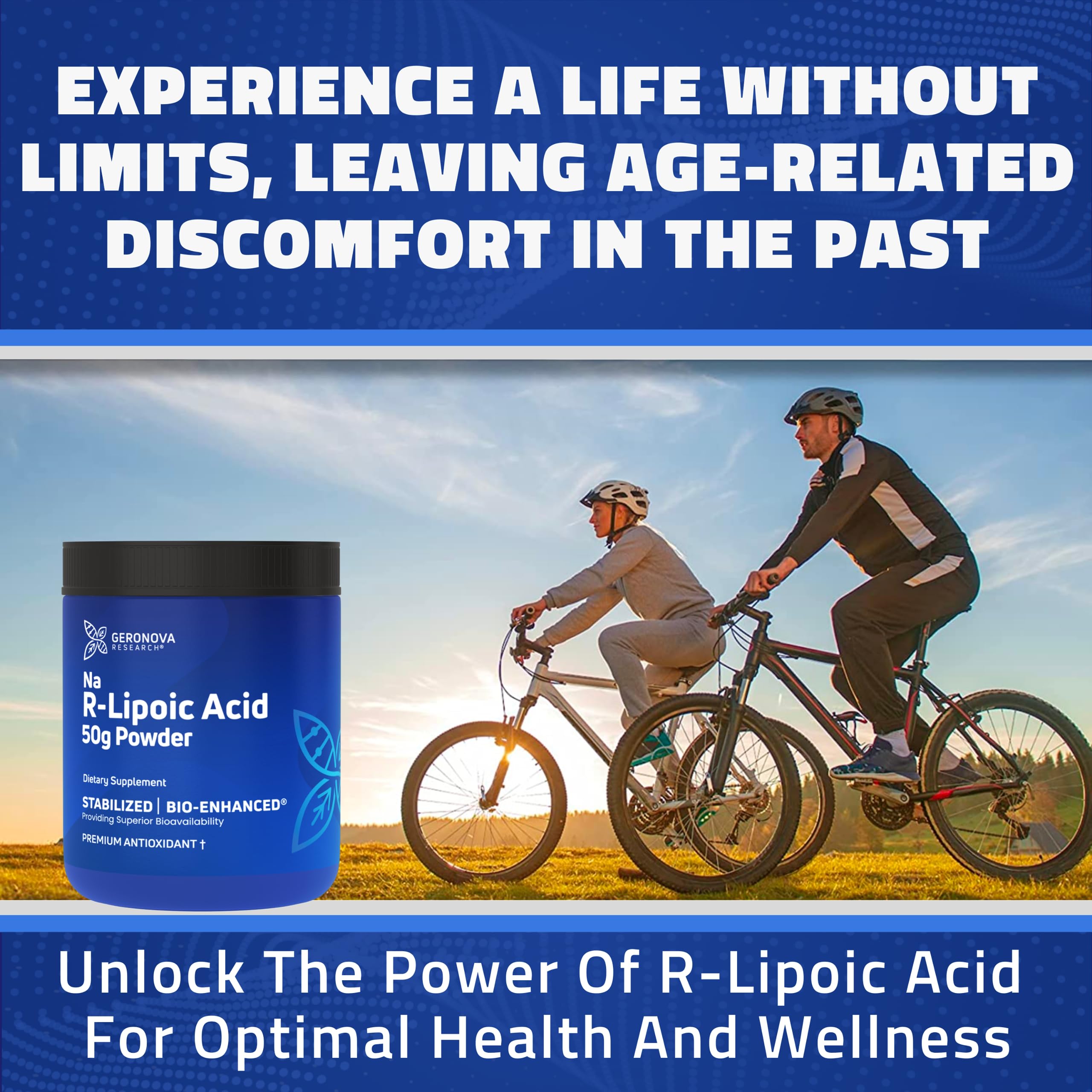 Close-up of laboratory-grade Na R-Lipoic Acid powder