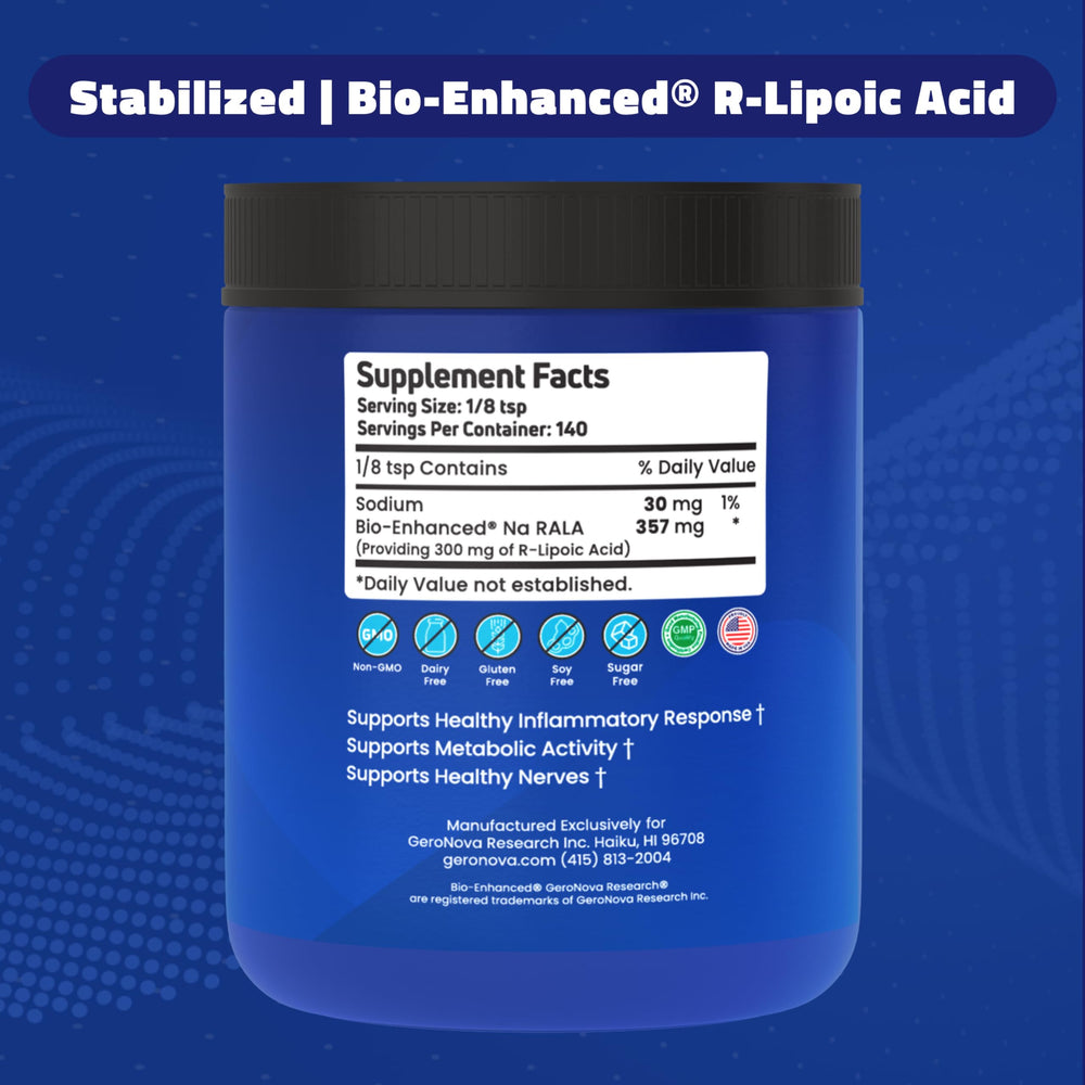 Stabilized R Alpha Lipoic Acid with high bioavailability