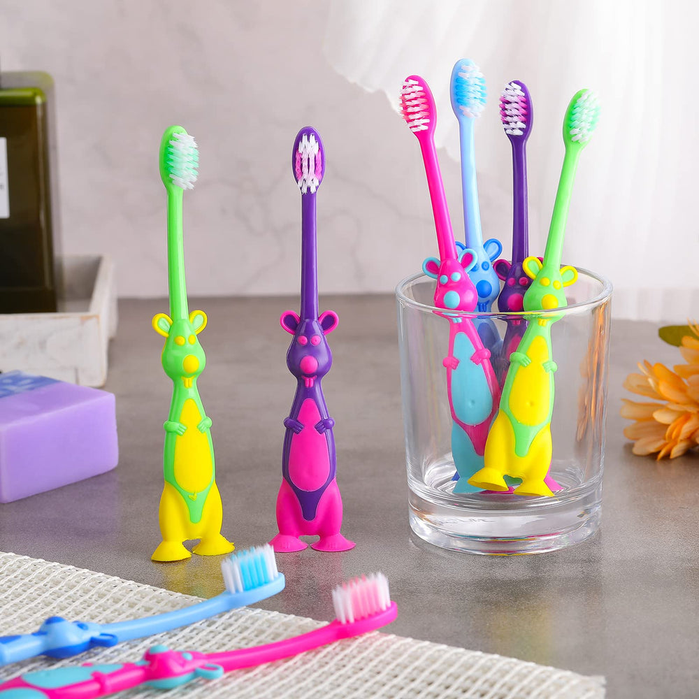 Travel-friendly bulk kids toothbrush with compact packaging
