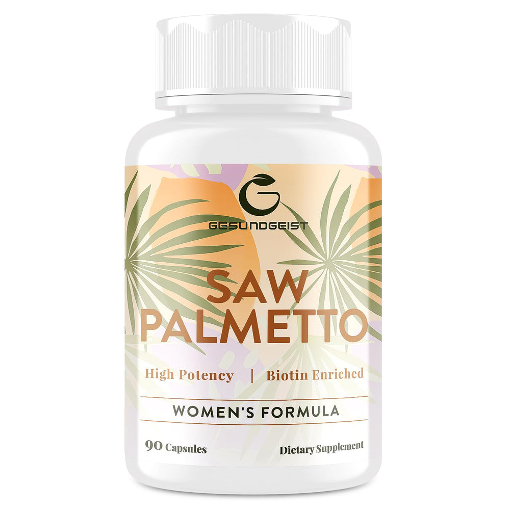 Gesundgeist Saw Palmetto for Women bottle on white