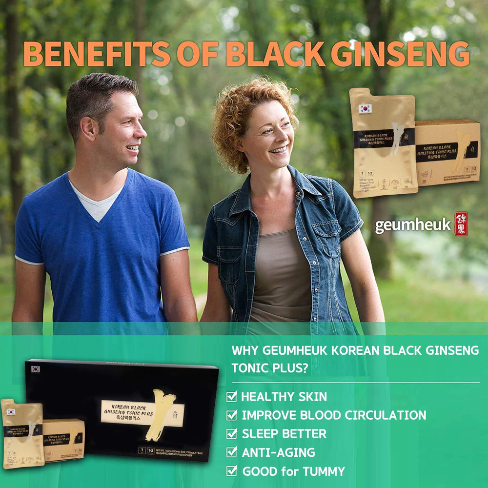 GeumHeuk Black Ginseng Tonic Plus packaging back