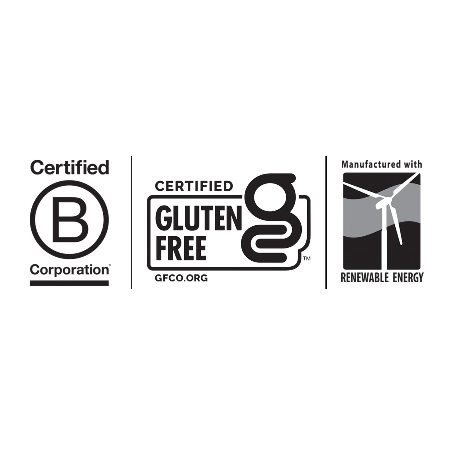 Gluten-free certified by GFCO