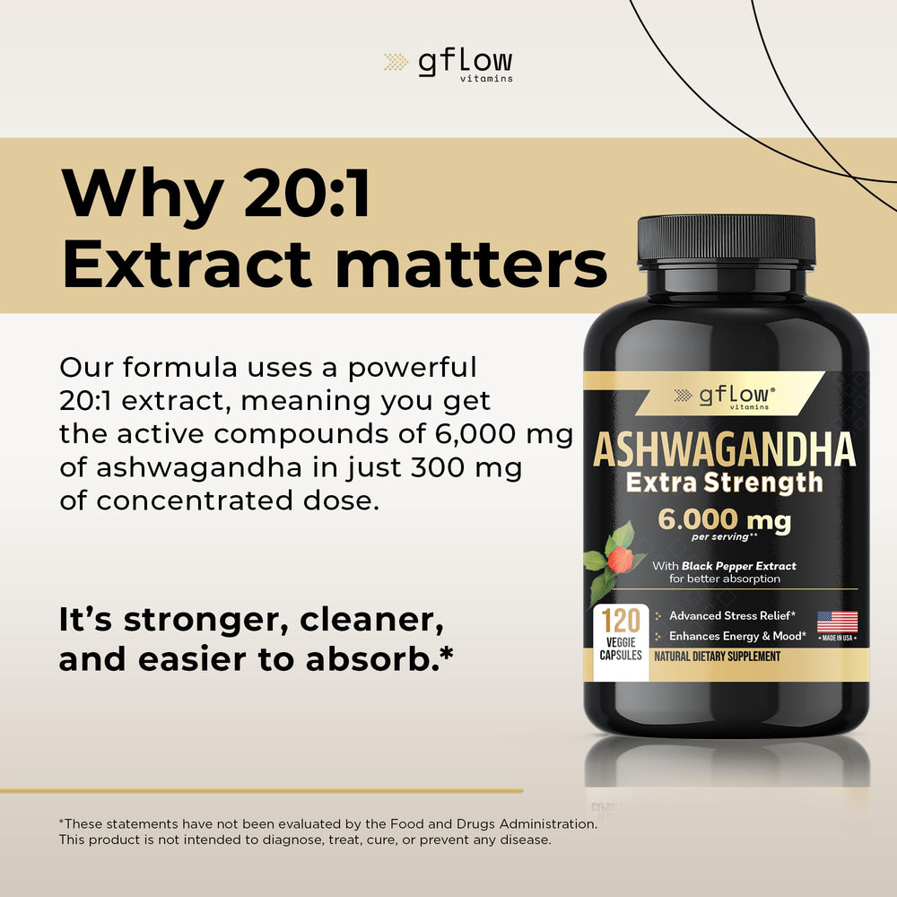 Ashwagandha with black pepper extract for enhanced absorption