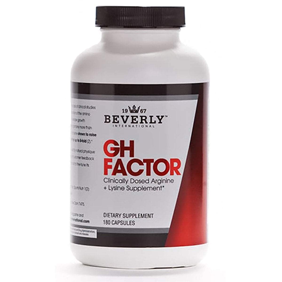 GH Factor 180 Capsules bottle with Beverly International label