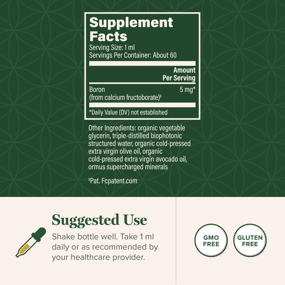 Diagram showing boron's total body wellness benefits
