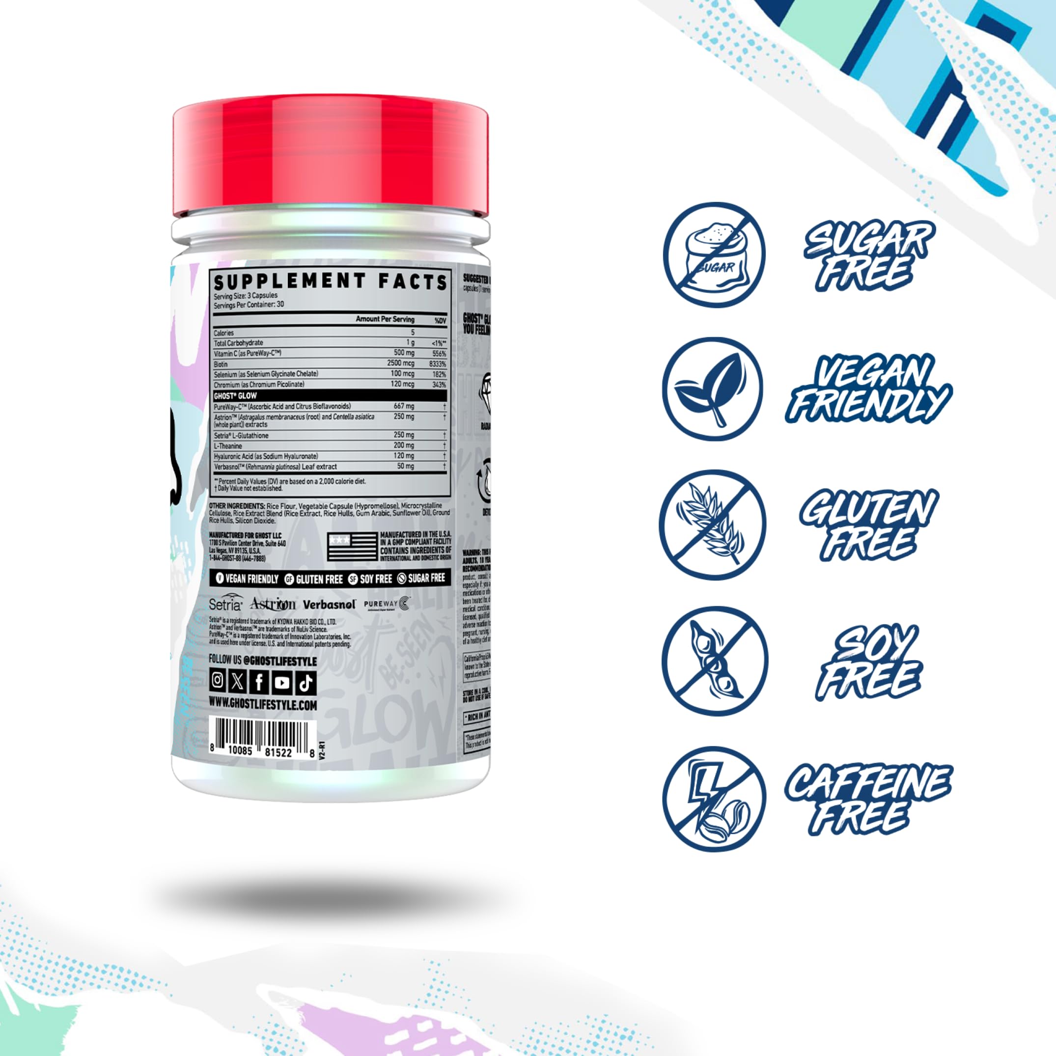 Biotin ingredient feature in GHOST Glow formula