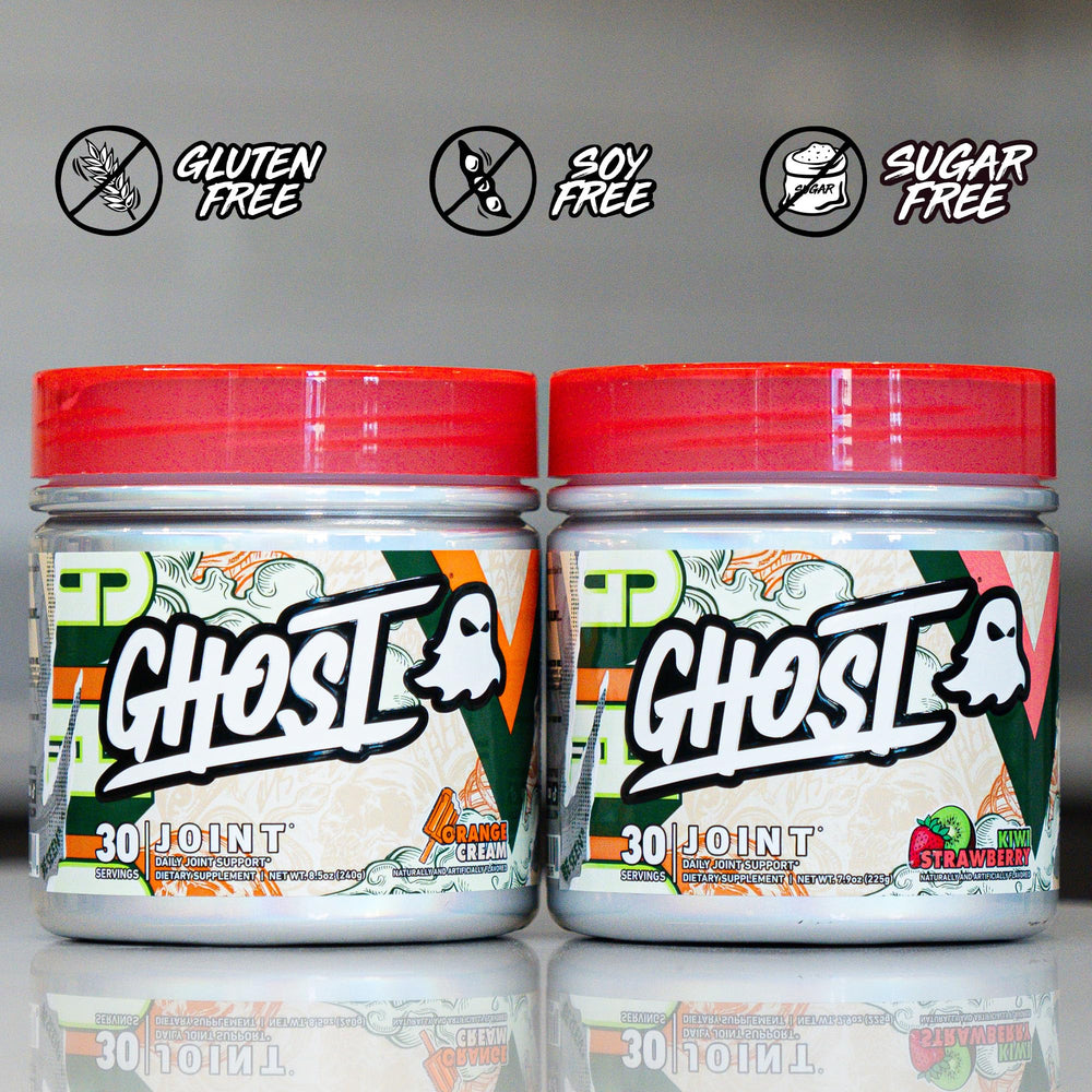 GHOST Joint packaging signals Be Seen branding and clear ingredient transparency.