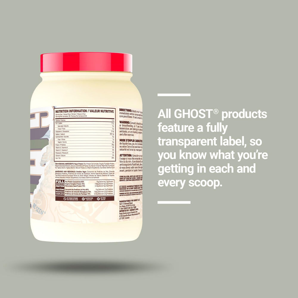 GHOST branding with BE SEEN slogan on packaging