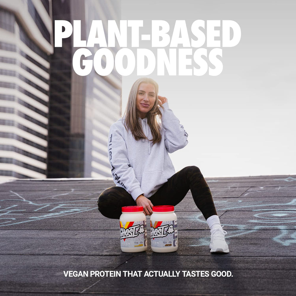 Scooped GHOST Vegan Protein Powder Chocolate Cereal Milk flavor