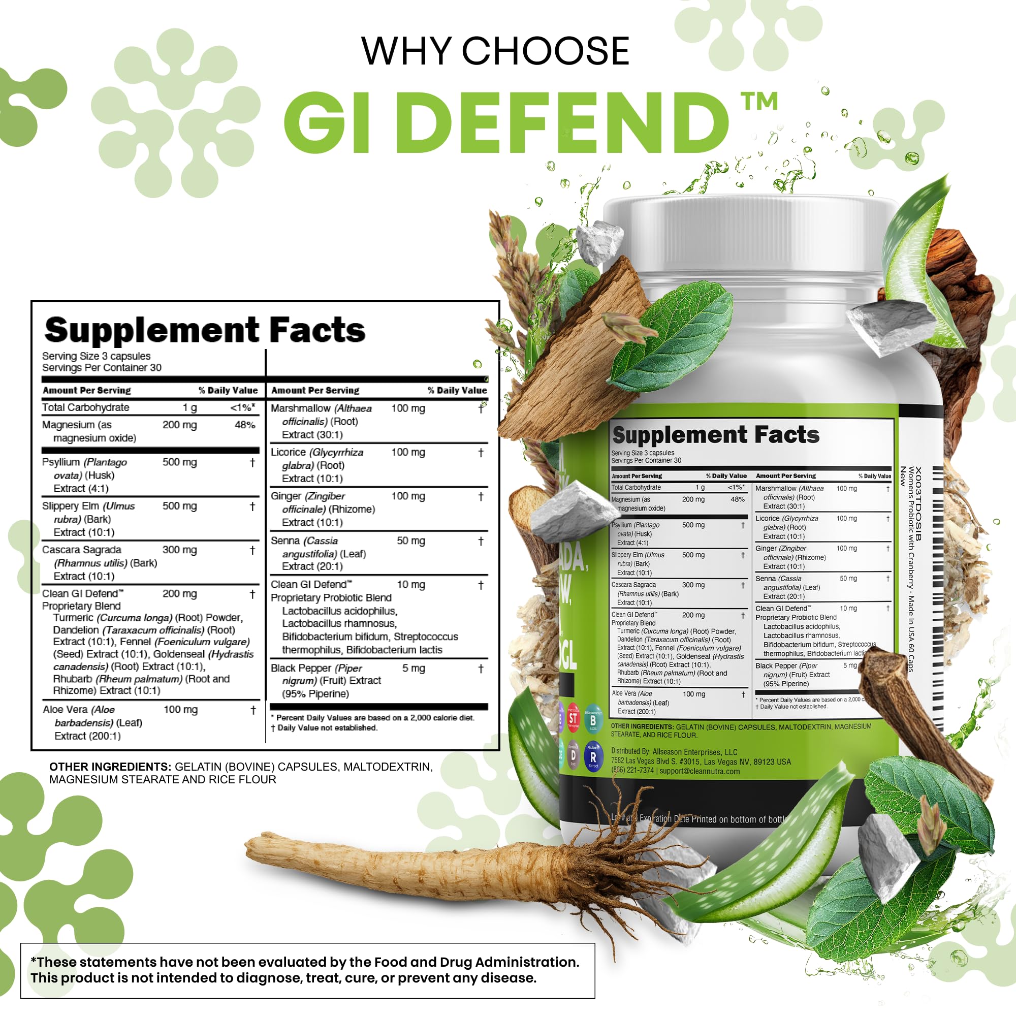 Marshmallow Root and herbs for gut support