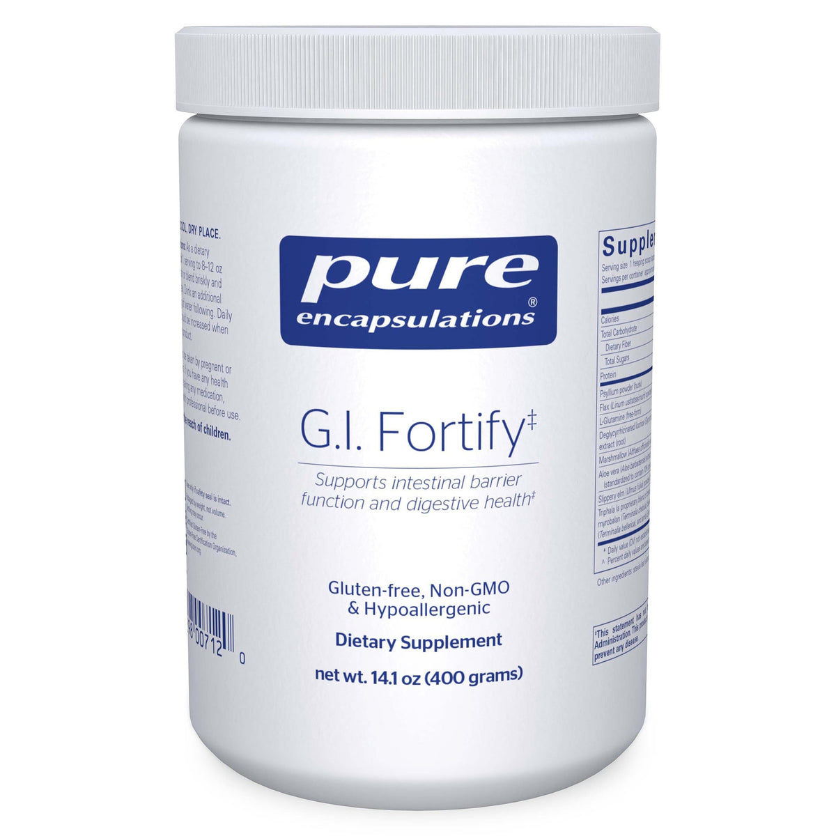 Pure Encapsulations G.I. Fortify bottle on white background