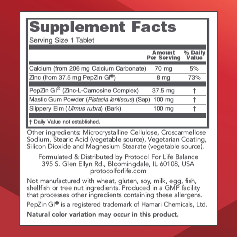 PepZin GI zinc carnosine complex illustration