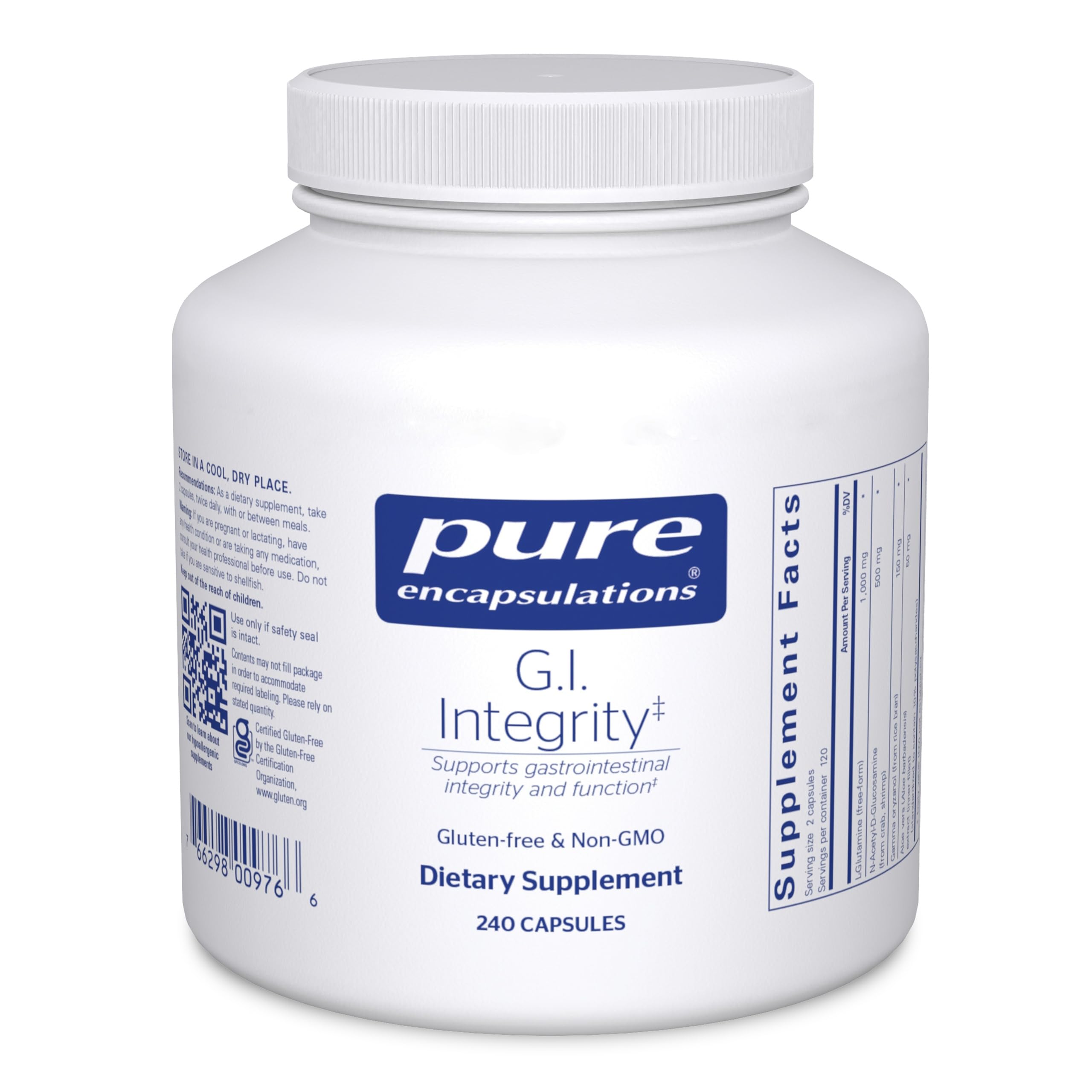 Pure Encapsulations G.I. Integrity bottle label