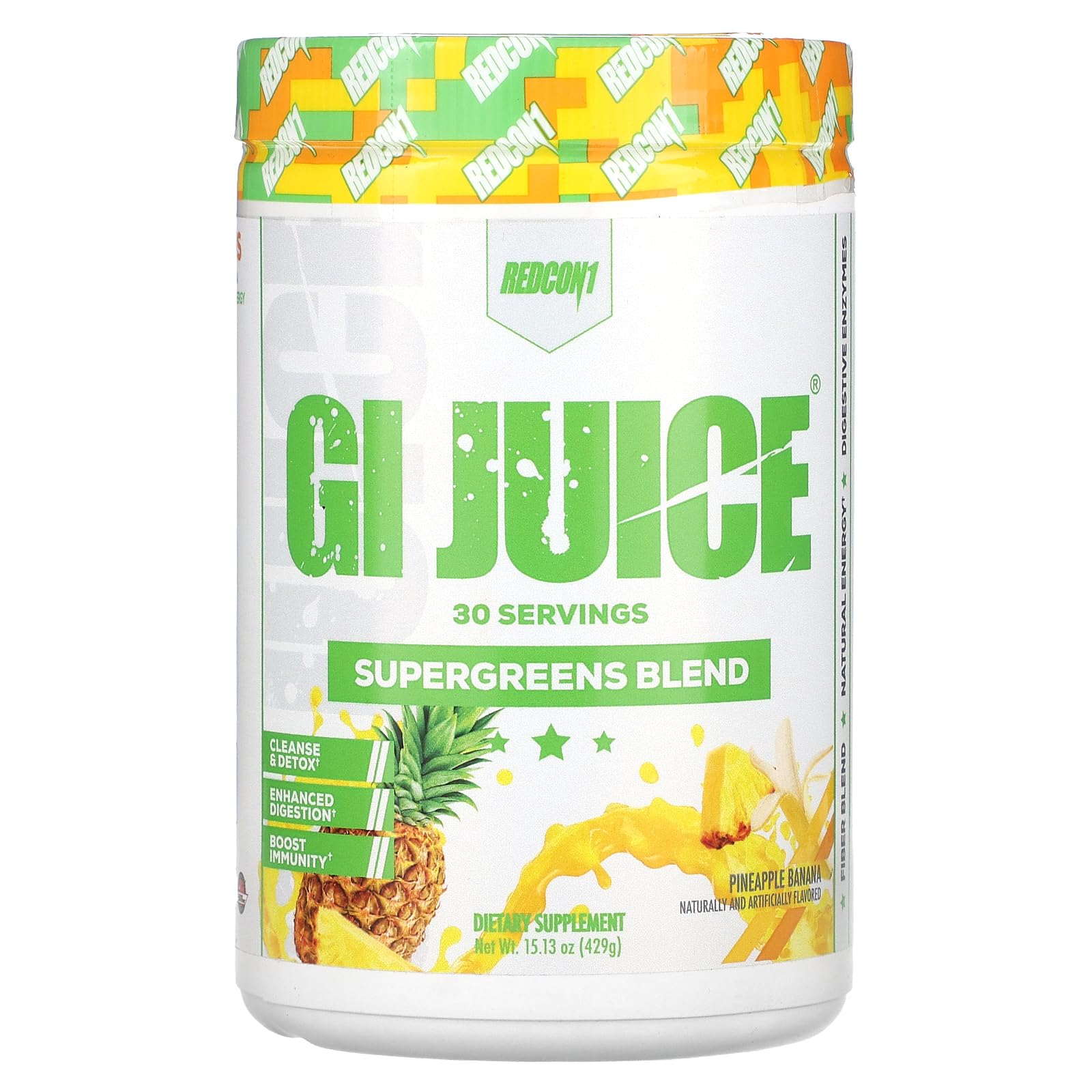 GI Juice bottle with Pineapple Banana flavor