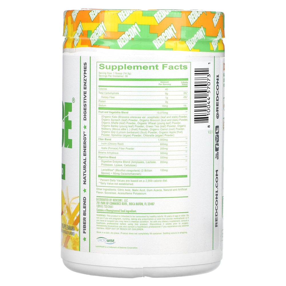Close-up of digestive enzyme capsules in Pineapple Banana flavor