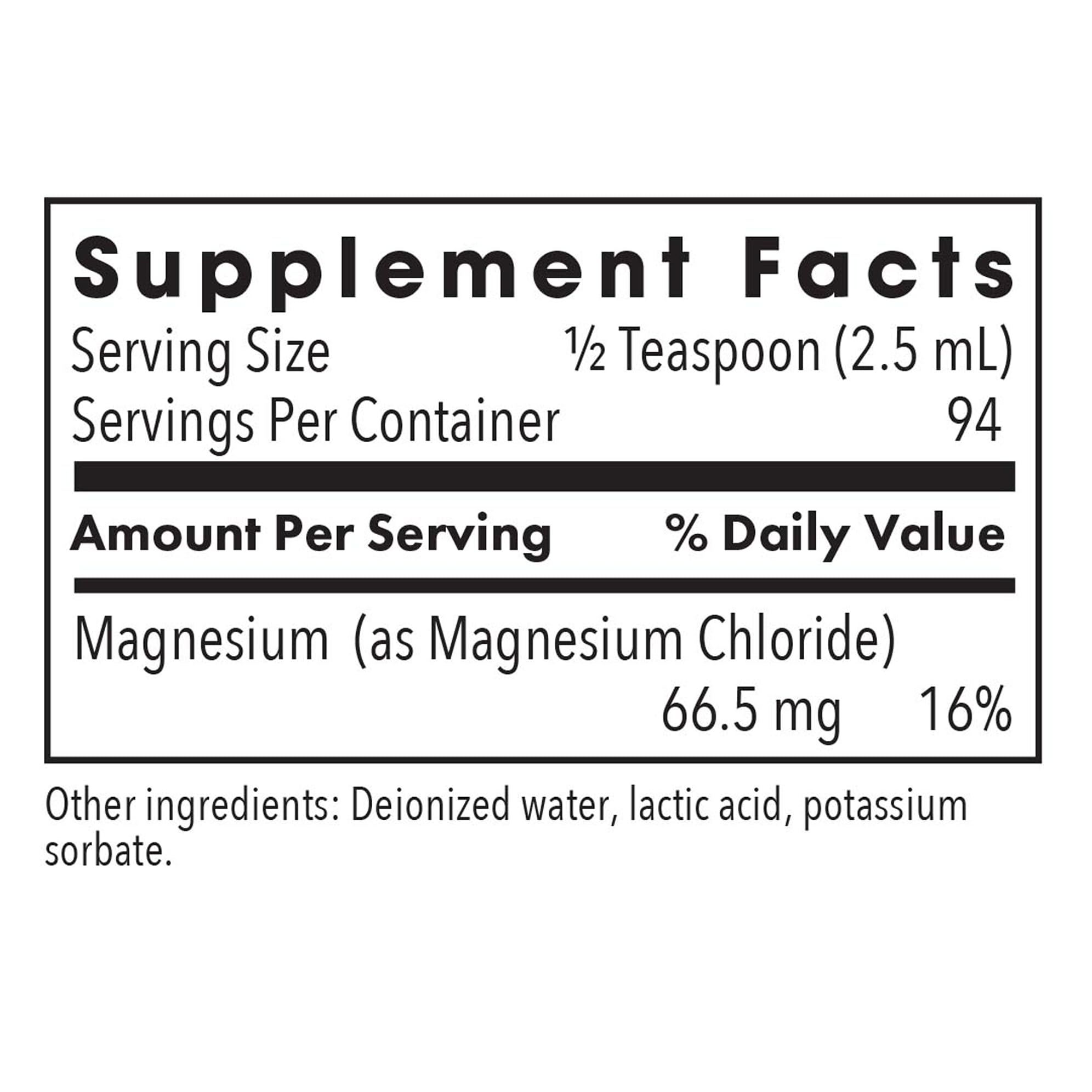 Graphic showing GI tract tolerance for magnesium chloride liquid