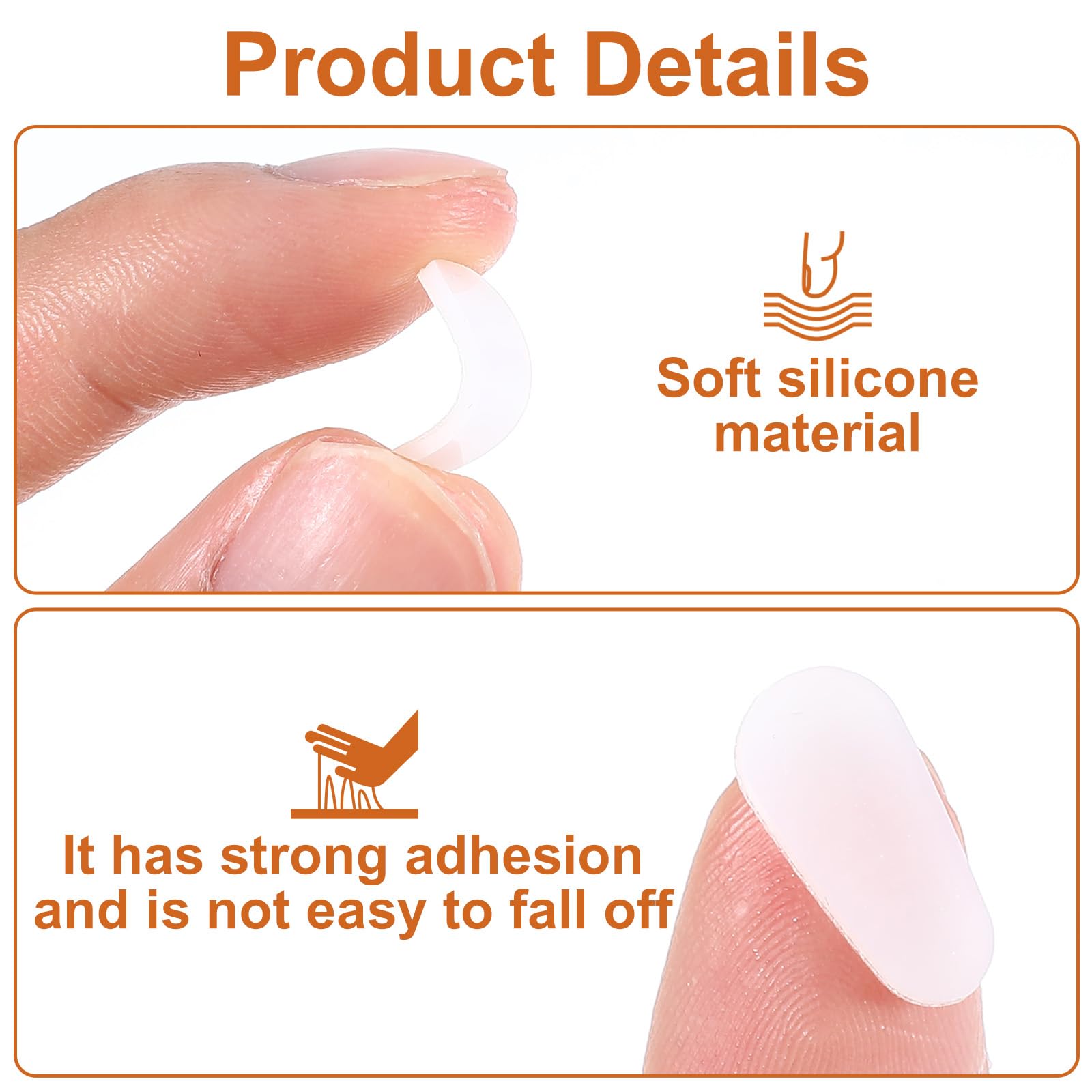 Adhesive side of Giantree silicone nose pads
