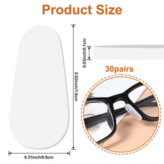 Soft silicone eyeglass nose pads close up showing texture