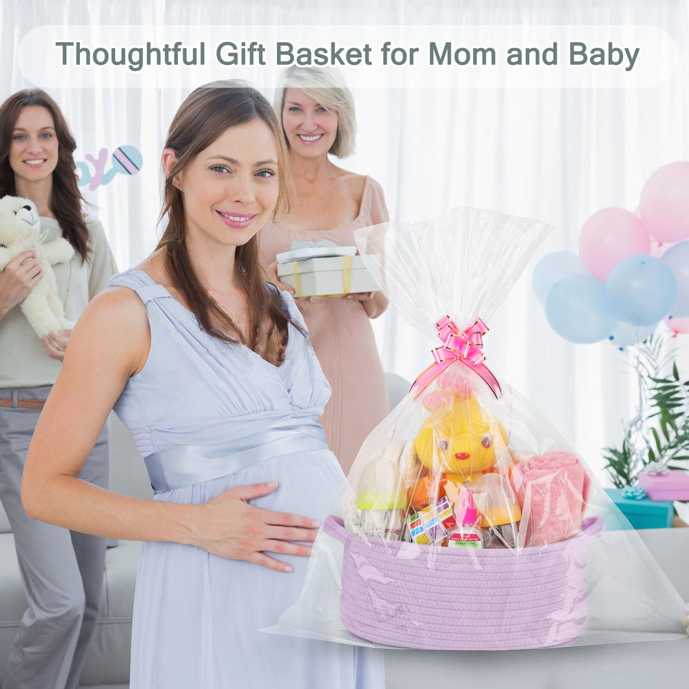 Gift basket made from natural cotton rope
