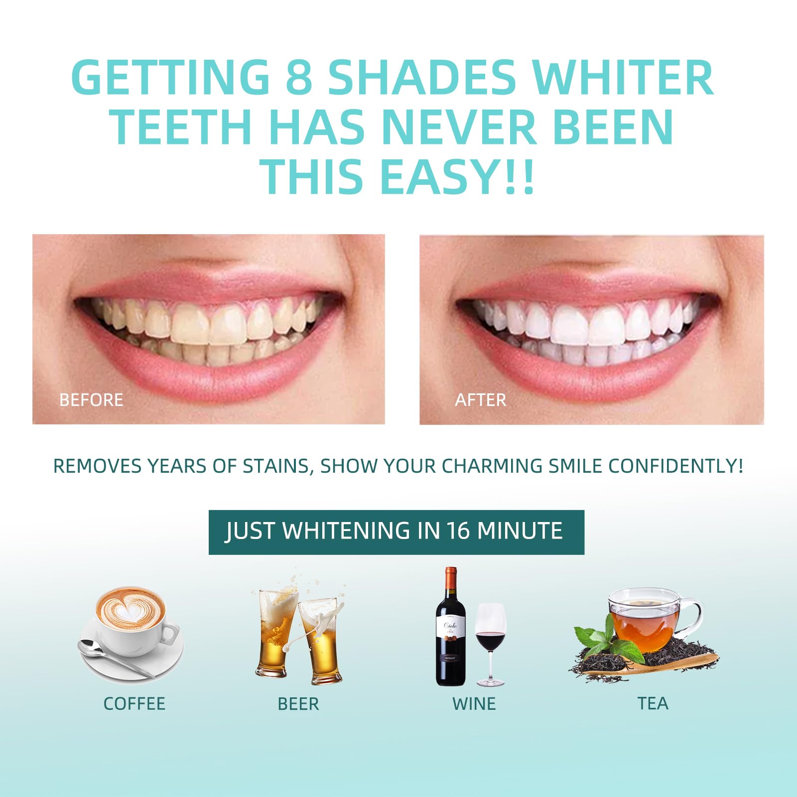 Portable gift set box for teeth whitening