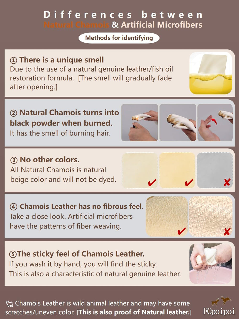 Gift-ready natural chamois cleaning cloth package