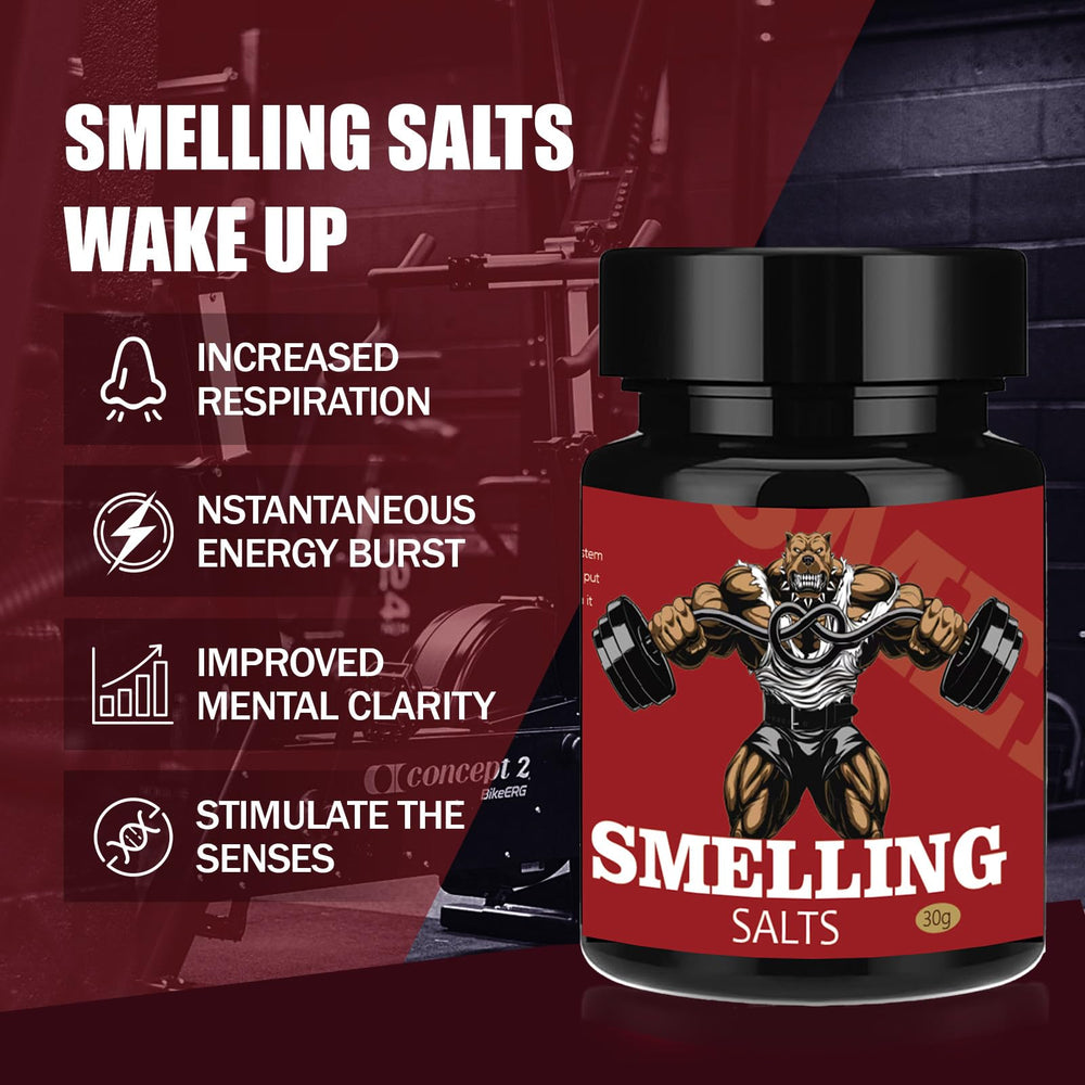 GIHNJSI Powerlifter smelling salts used with water and shake for activation.