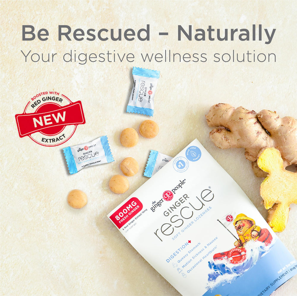 Ingredients label for Ginger Rescue lozenges