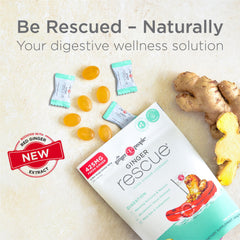 Close-up of Ginger Rescue lozenges in blister pack
