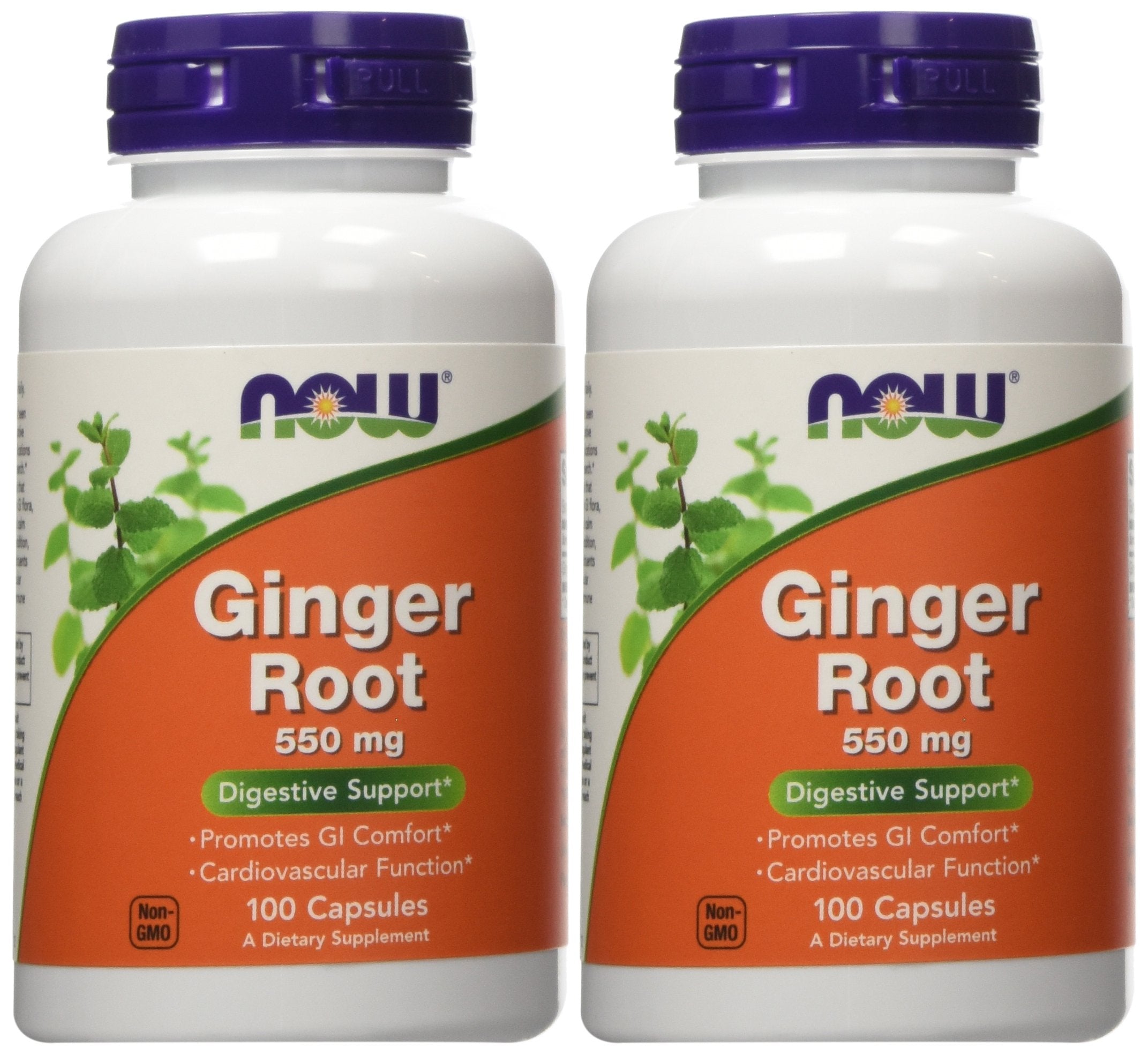 Ginger Root 550mg bottle close-up
