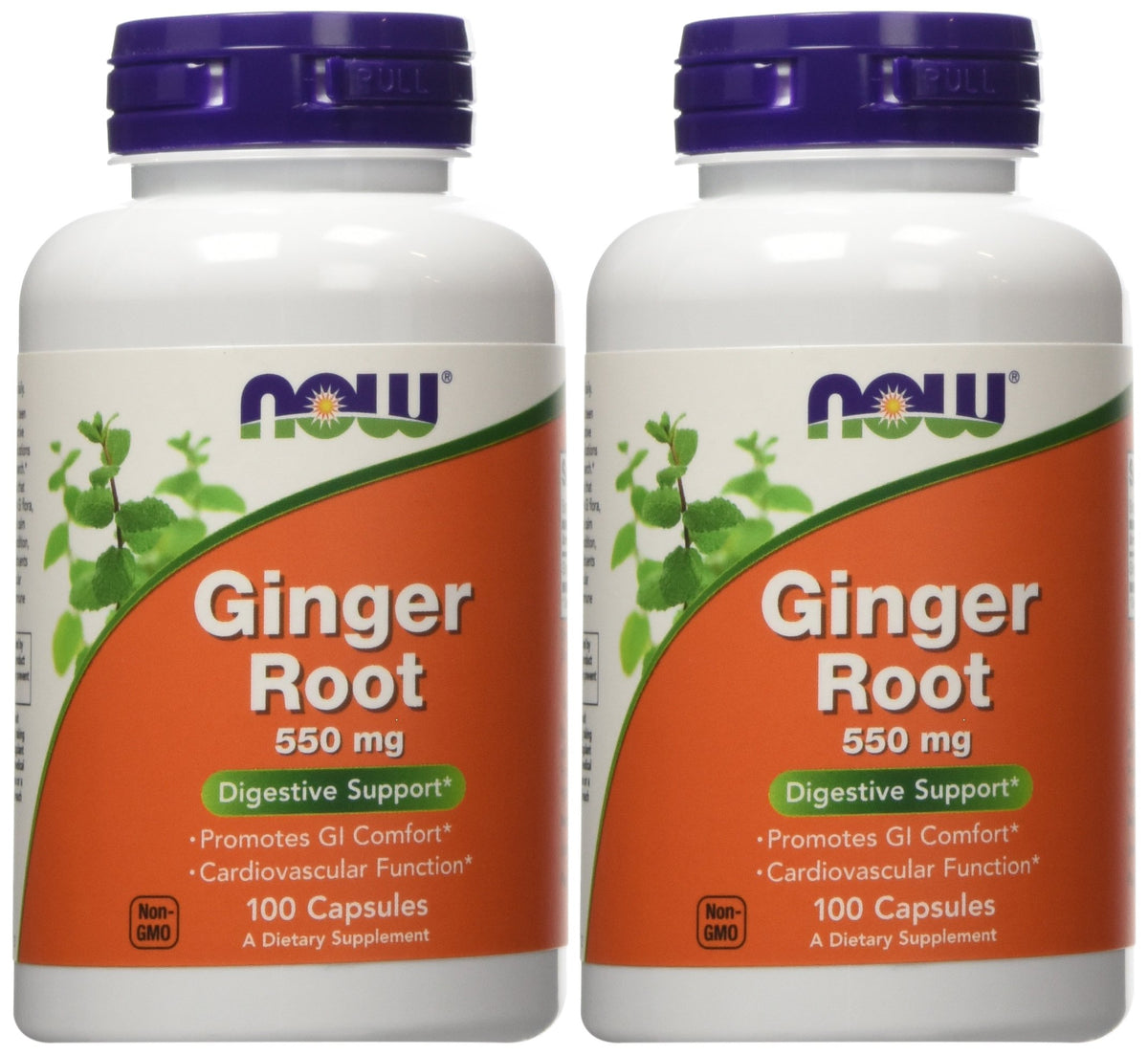 Ginger Root 550mg bottle close-up