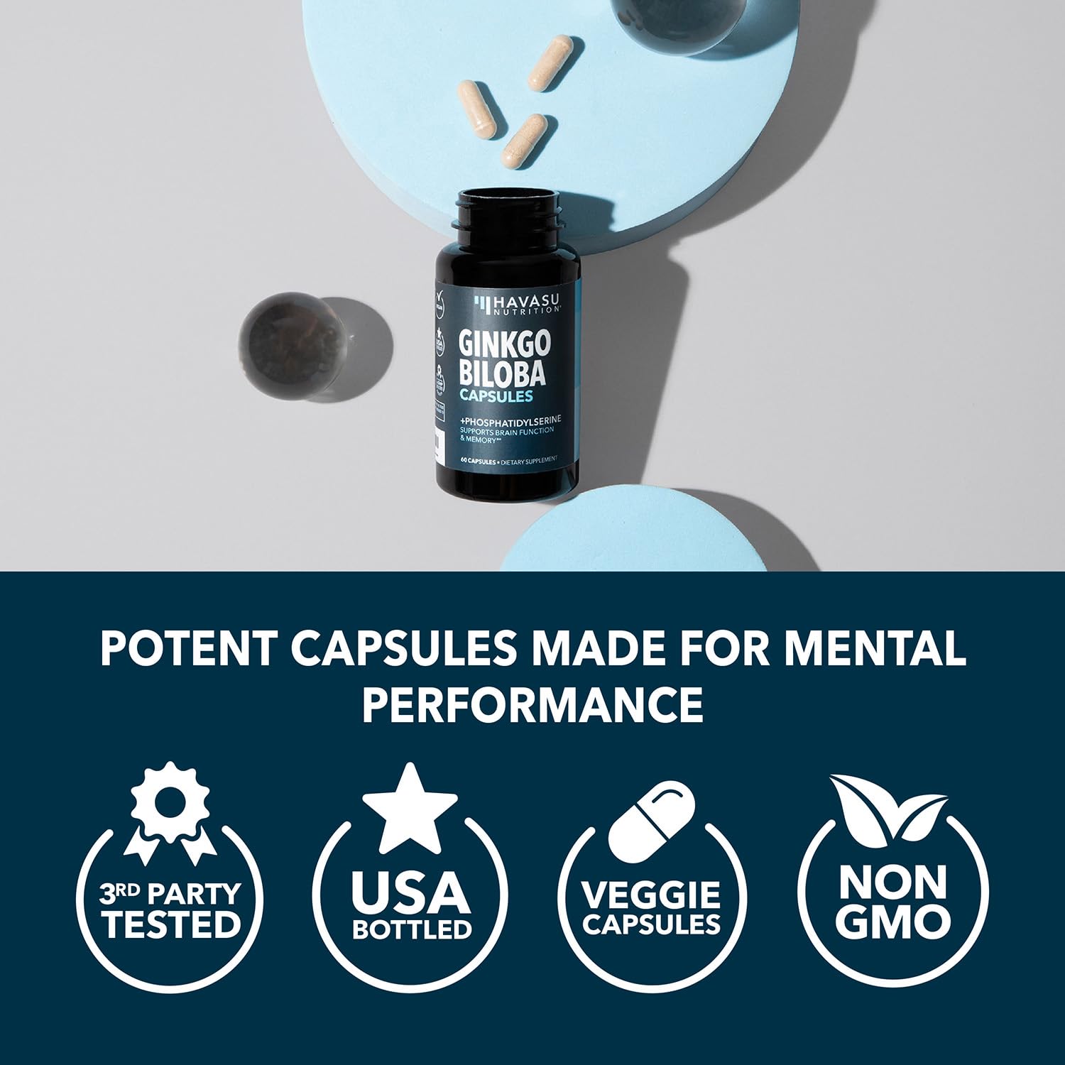 Caffeine-free energy concept with calm focus