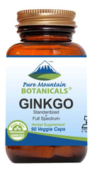 Amber bottle of Ginkgo Biloba 400mg capsules