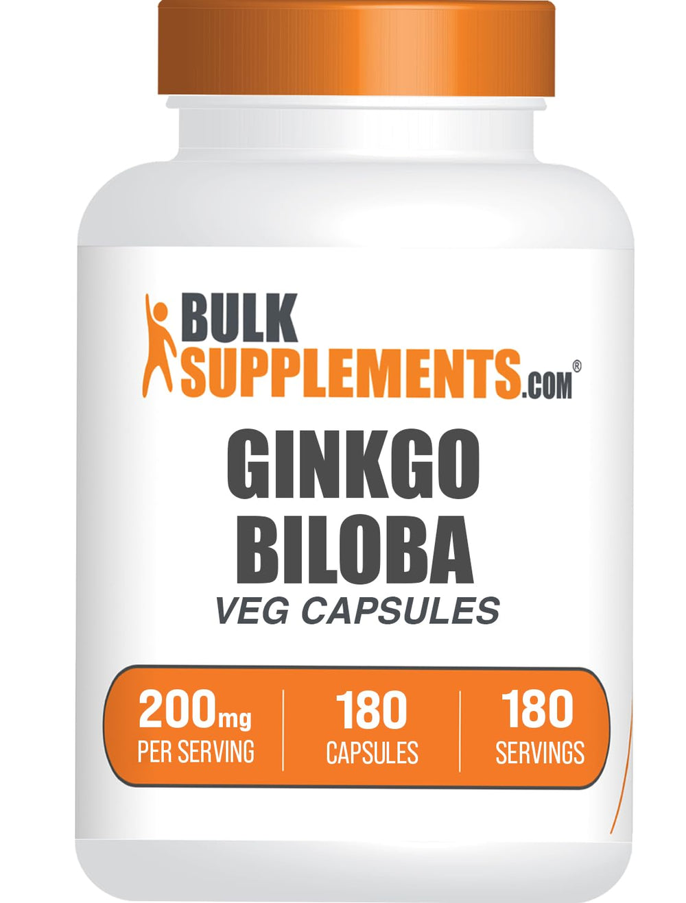 Ginkgo Biloba Extract capsules 200 mg, 180-count bottle