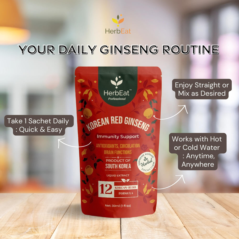 HerbEat Korean Red Ginseng Prime ingredients with 6-year-old ginseng