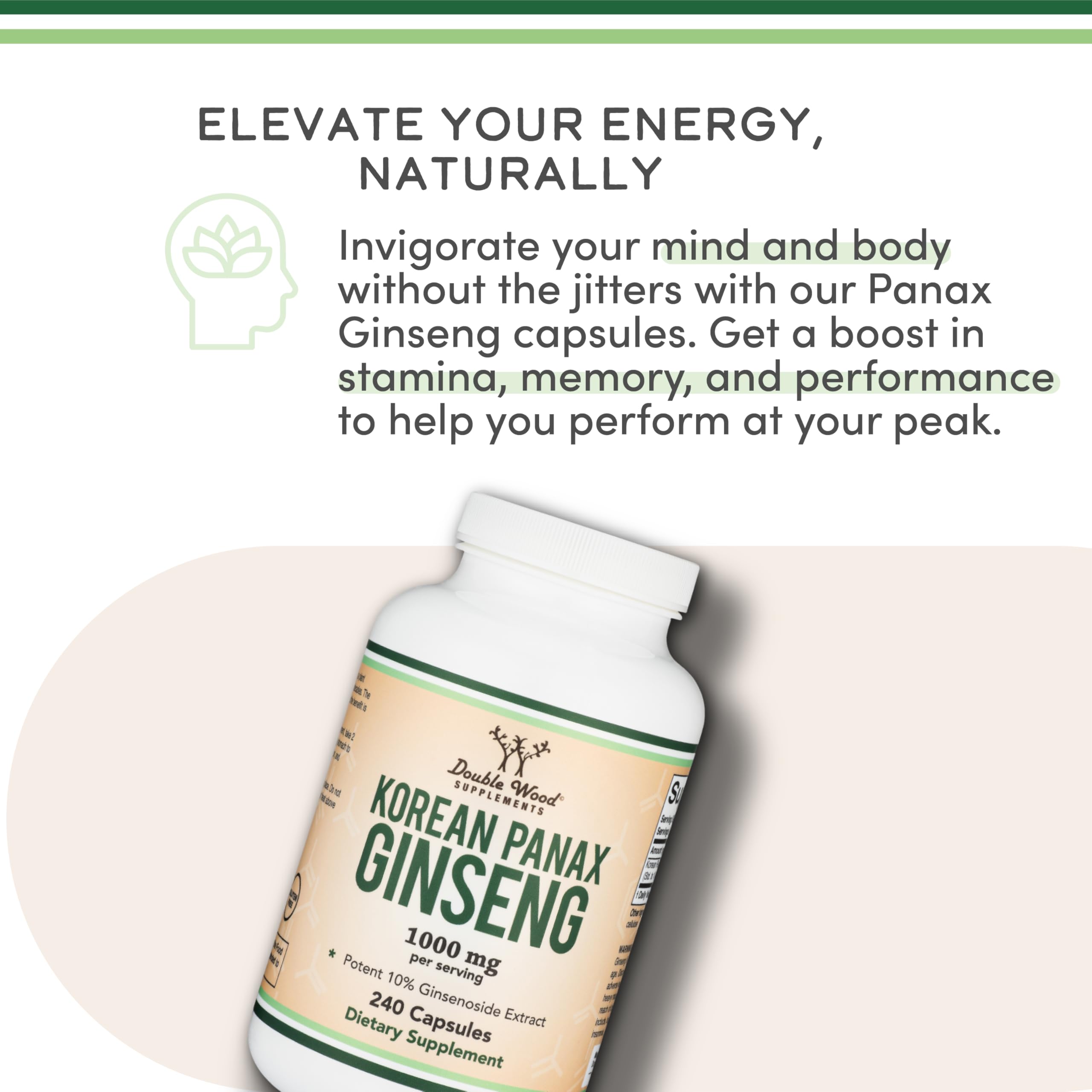 Graphic illustrating cognitive function and energy support