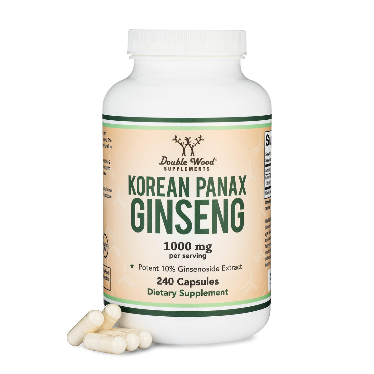 Front label of Ginseng Capsules bottle