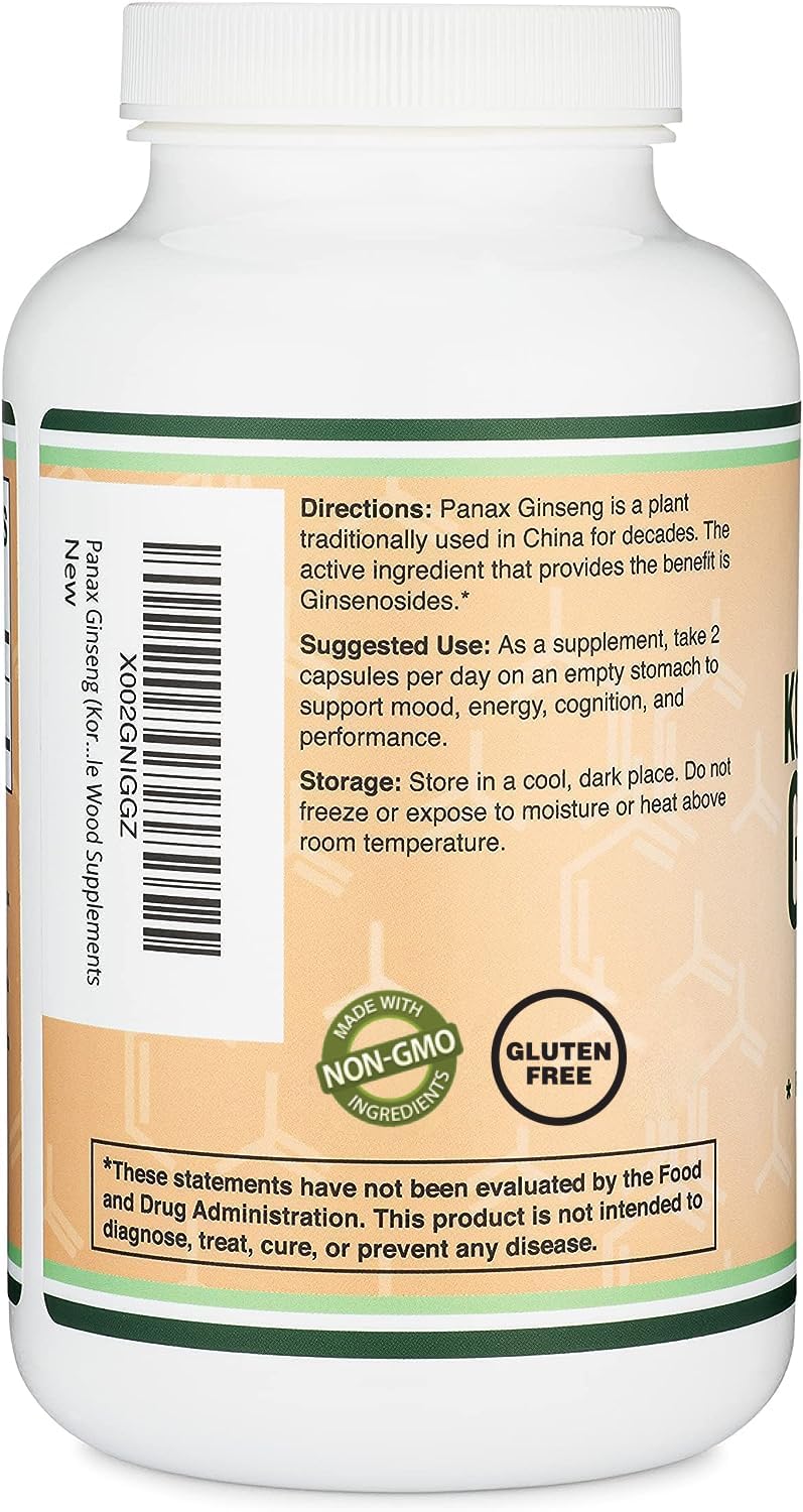 Mood and motivation support information on ginseng packaging