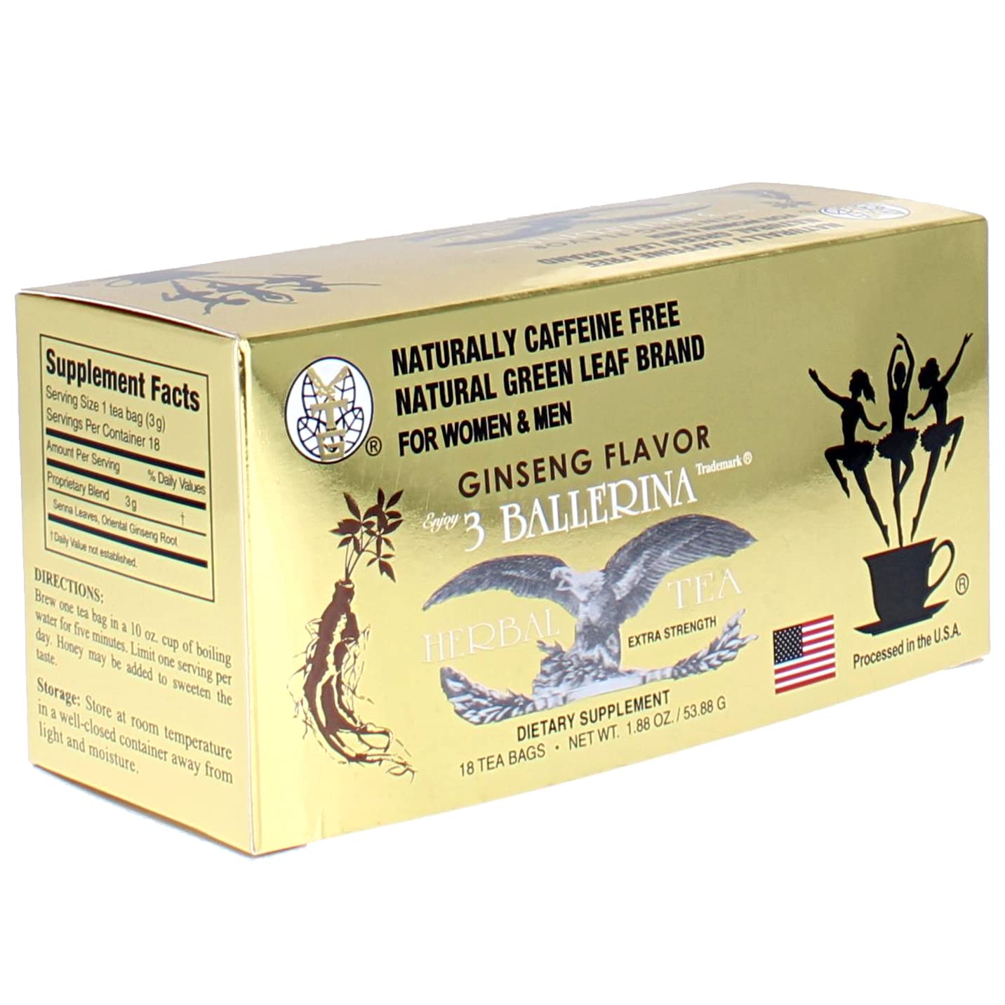 Ginseng Flavor Tea 18-bag packaging