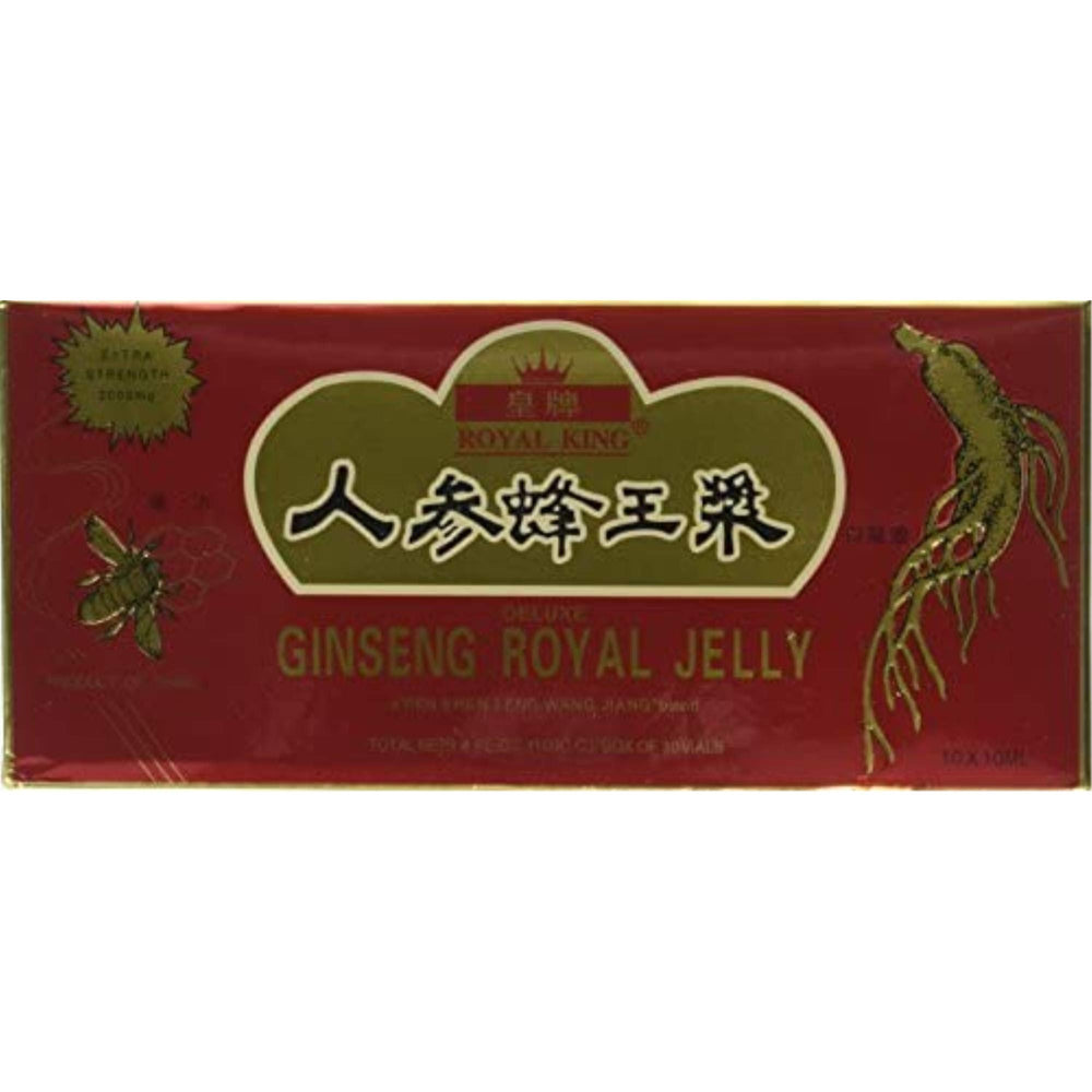 Ginseng and royal jelly in honey base bottle - side view