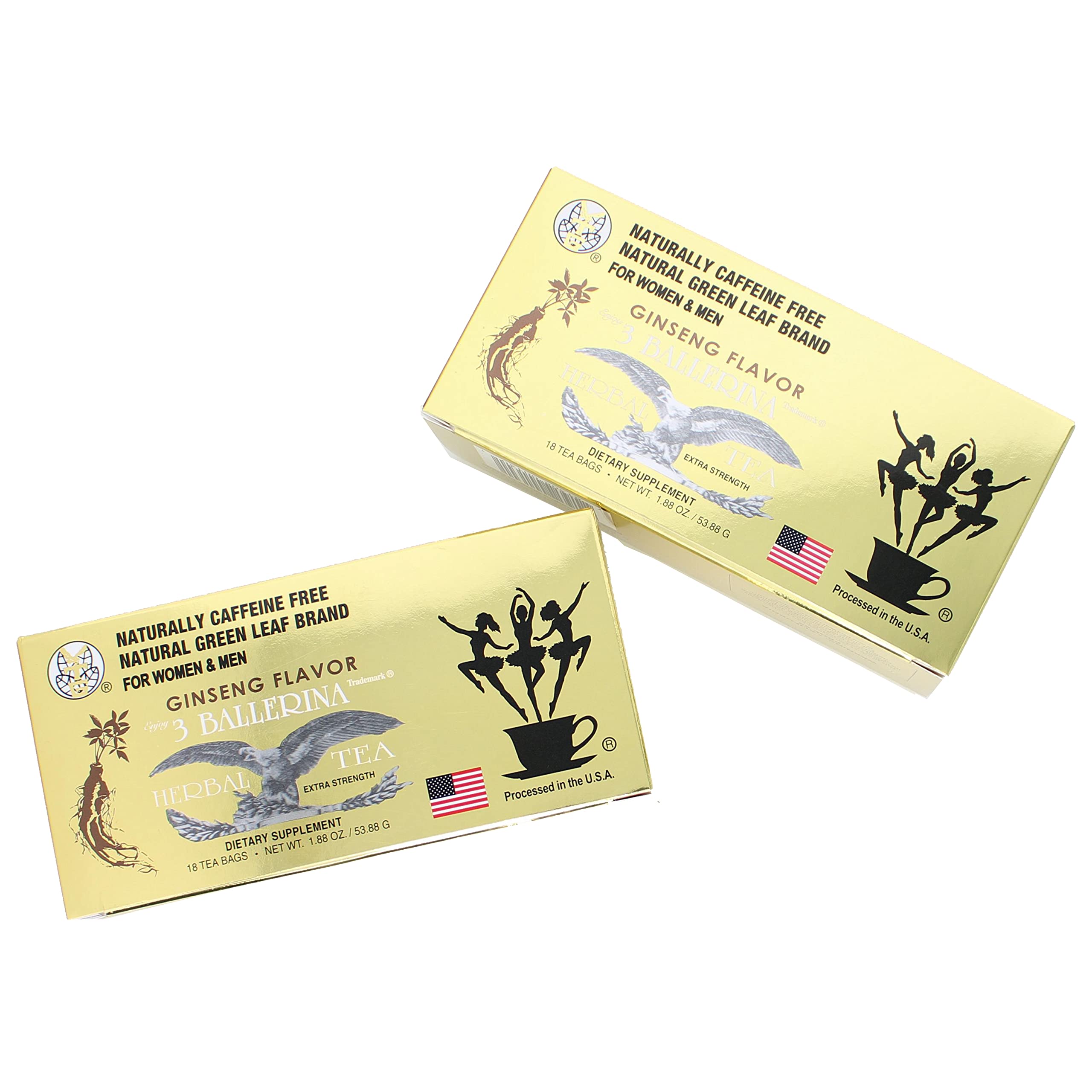 Packaged 18-tea-bag box of Ginseng Slim Power 3 Ballerina Tea