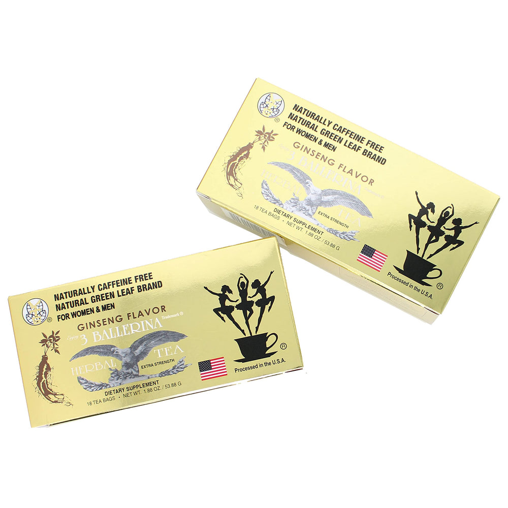 Packaged 18-tea-bag box of Ginseng Slim Power 3 Ballerina Tea