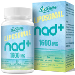 Giorana 1600mg Liposomal NAD+ softgels bottle front view