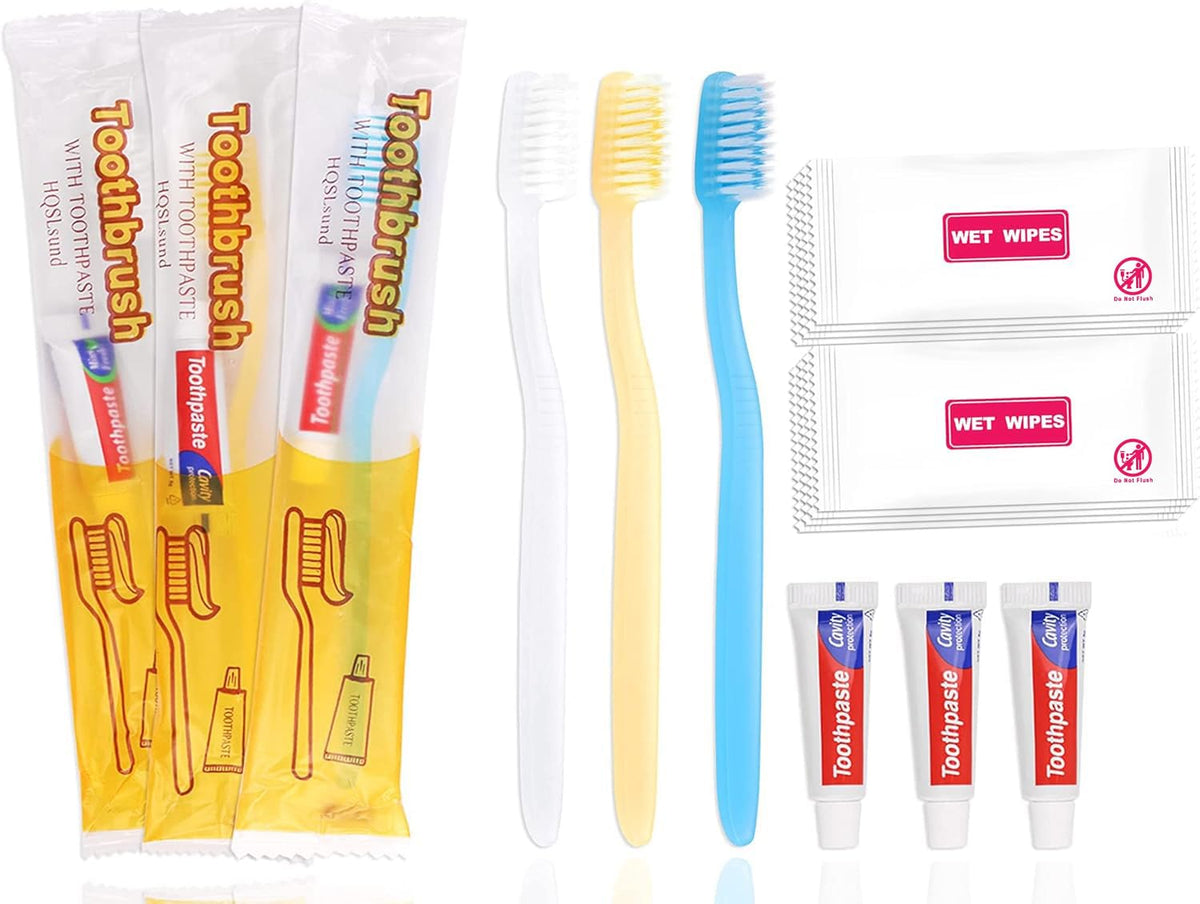 Gisdo 120 disposable toothbrushes with toothpaste bundle image
