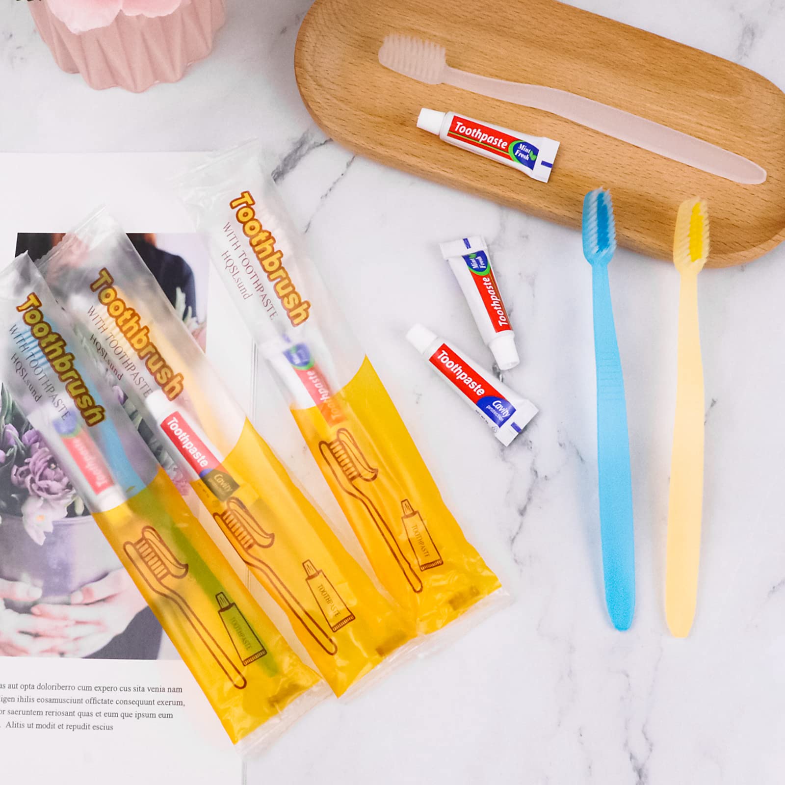 Individually wrapped Gisdo toothbrushes for hygiene and travel