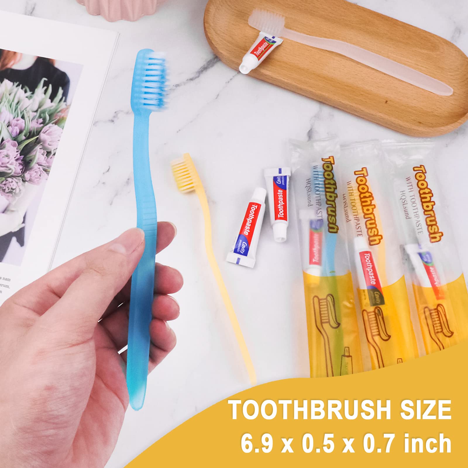 Travel-friendly disposable toothbrush kit