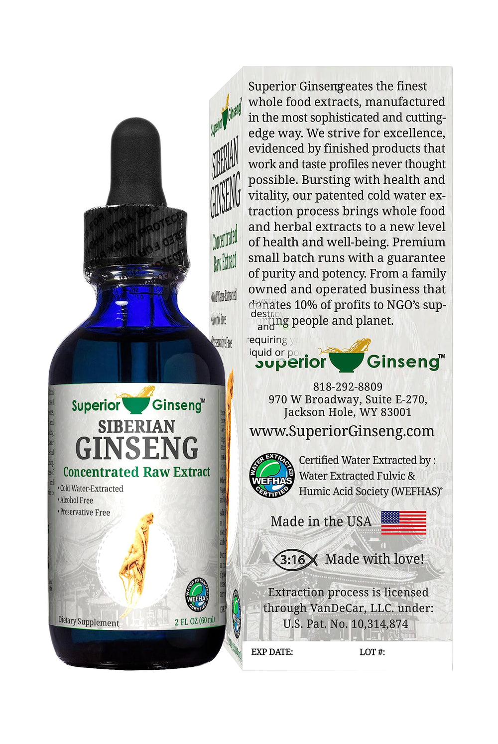 Glass bottle with optimized fulvic mineral water extract