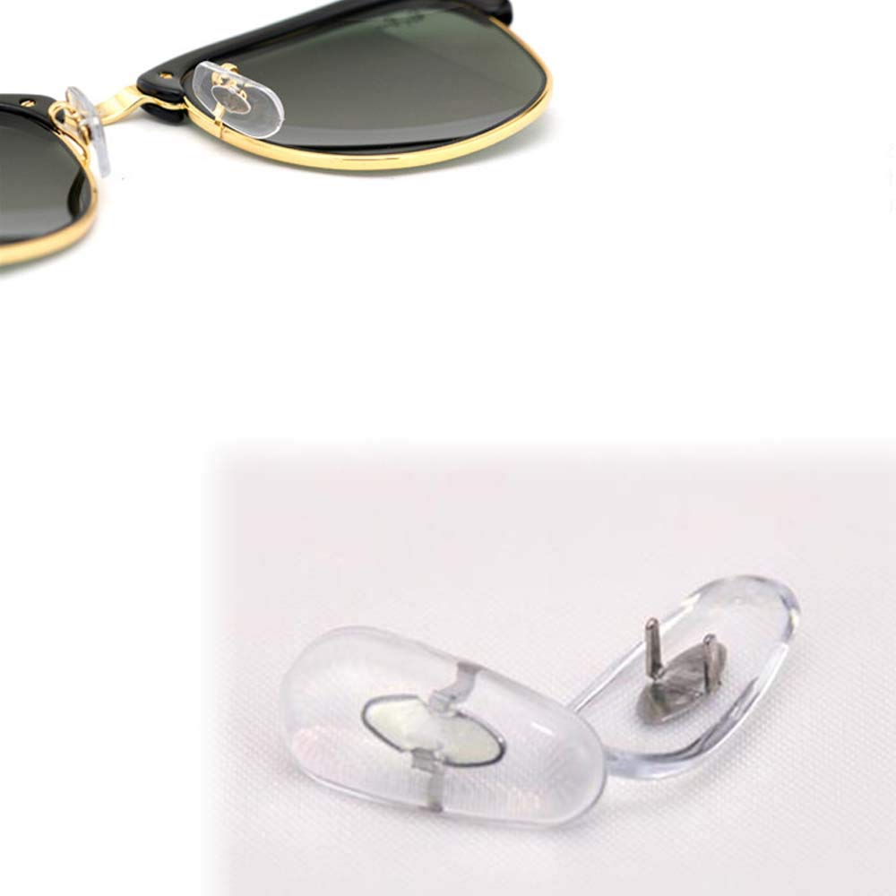 PVC material close-up of clip-on eyeglass nose pads