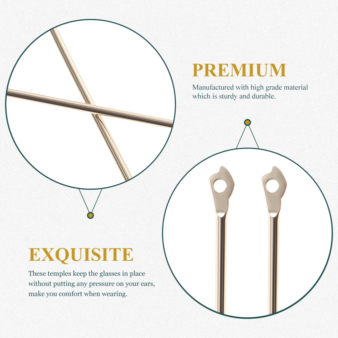 Metal glasses arm repair kit with screws