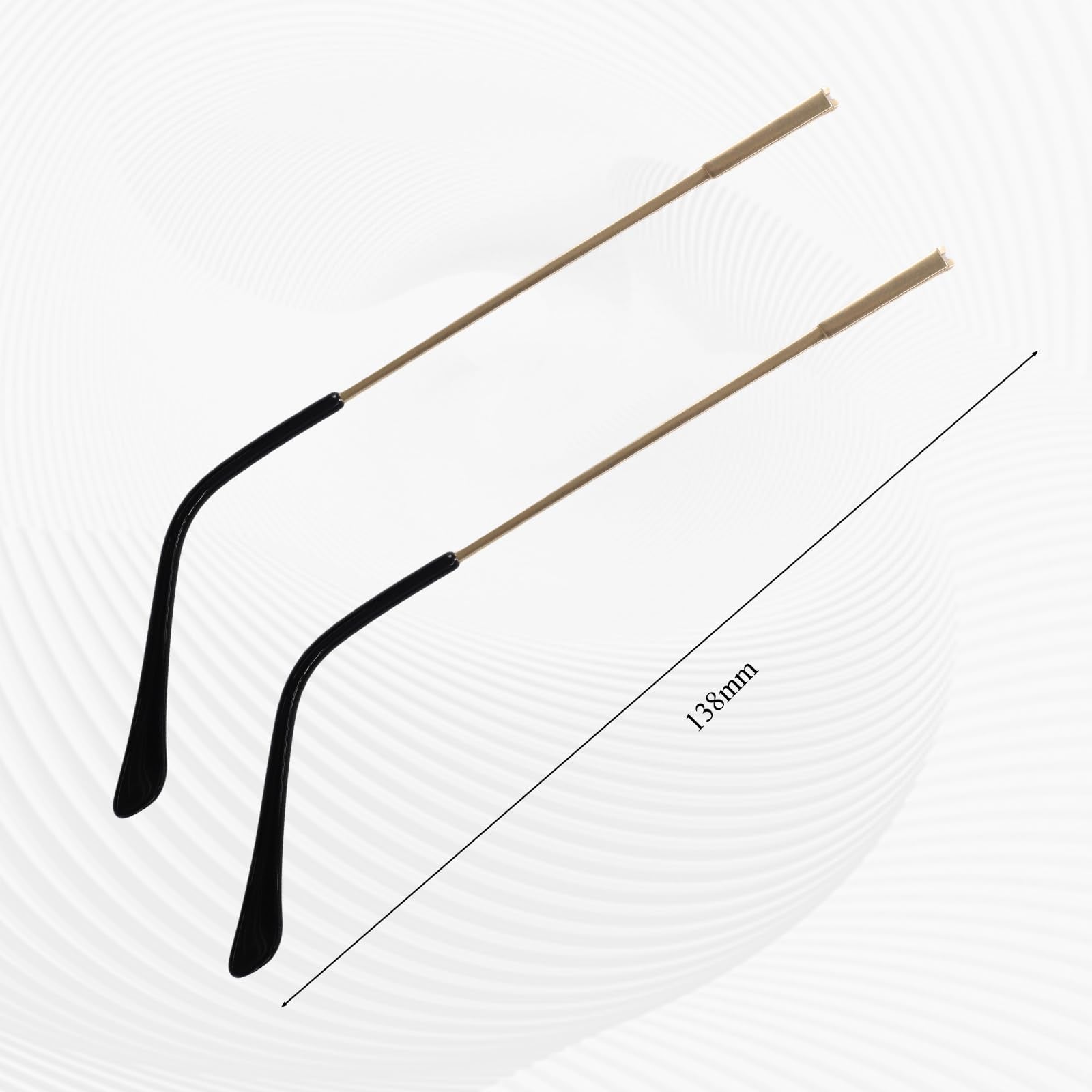 Close-up of alloy temple arm for glasses