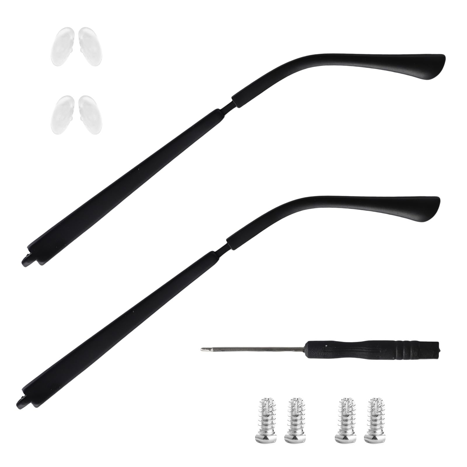 Temples for glasses replacement arm in matte black